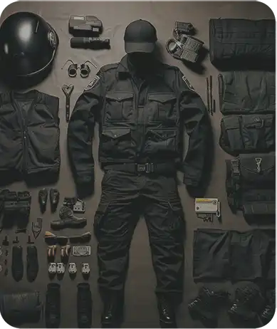 Equipo tactico de seguridad Brigada Trece